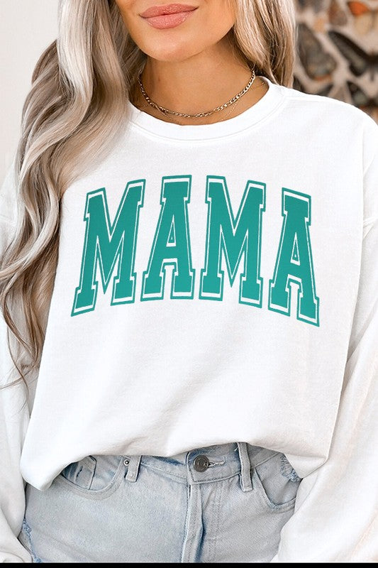 Teal Puff Print Comfort Colors Sweatshirt