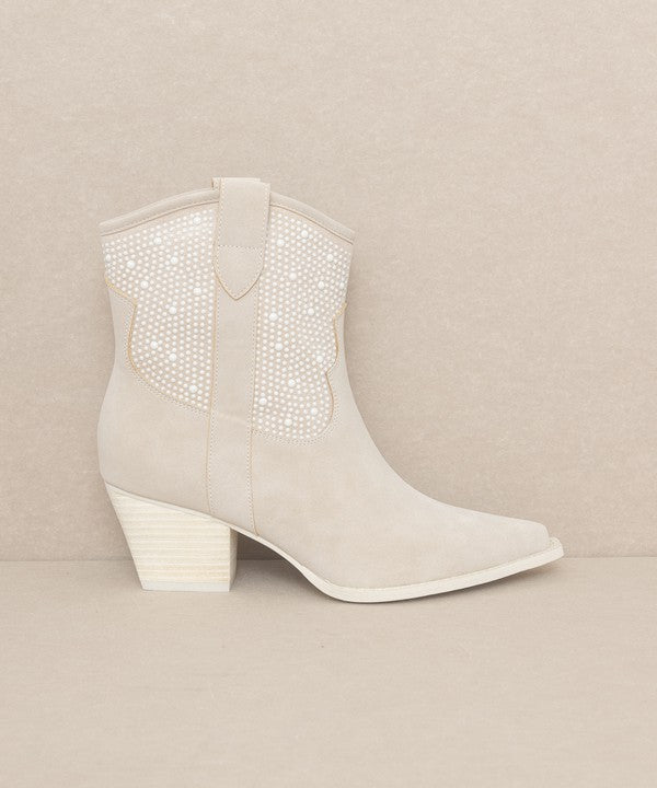 OASIS SOCIETY Cannes - Pearl Studded Western Boots