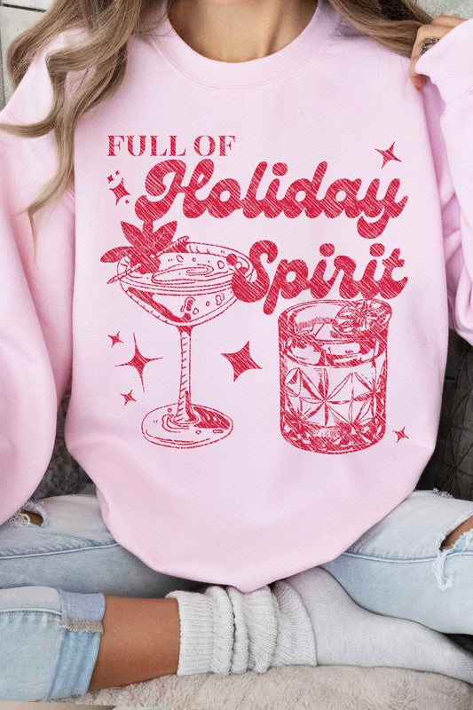 HOLIDAY SPIRITS CHRISTMAS GRAPHIC SWEATSHIRT