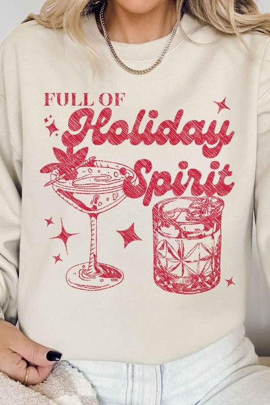 HOLIDAY SPIRITS CHRISTMAS GRAPHIC SWEATSHIRT