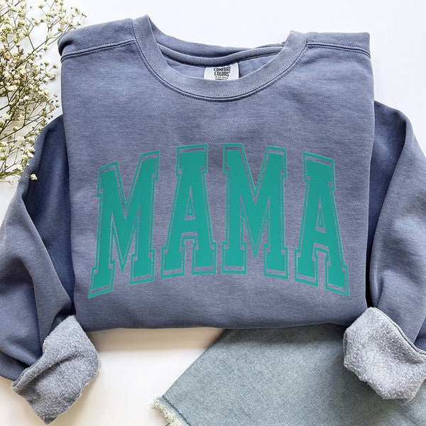 Teal Puff Print Comfort Colors Sweatshirt