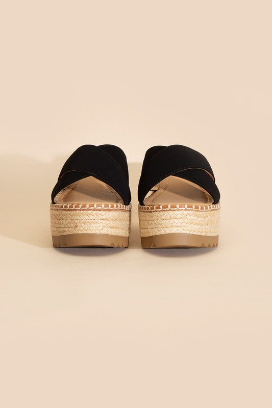 Perfect Day Raffia Platform slides