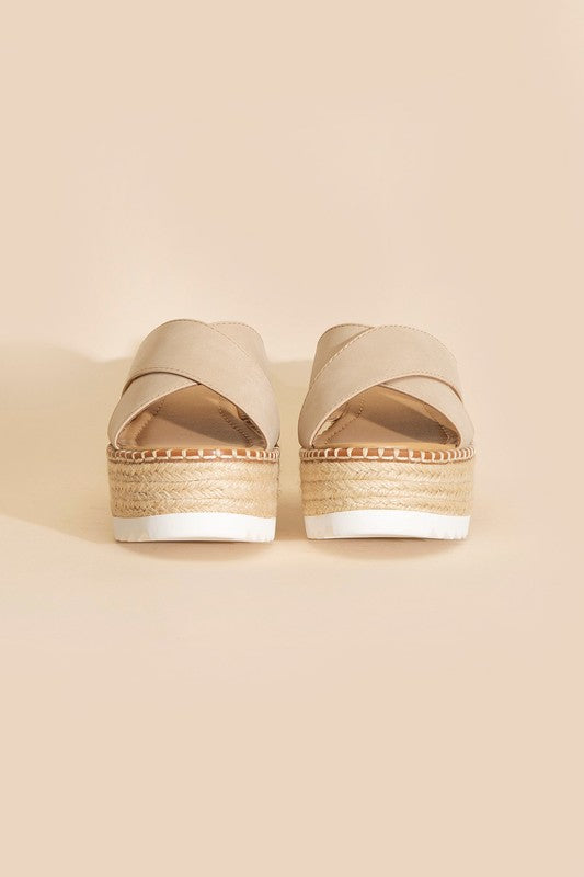 Perfect Day Raffia Platform slides