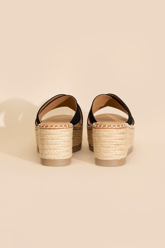 Perfect Day Raffia Platform slides