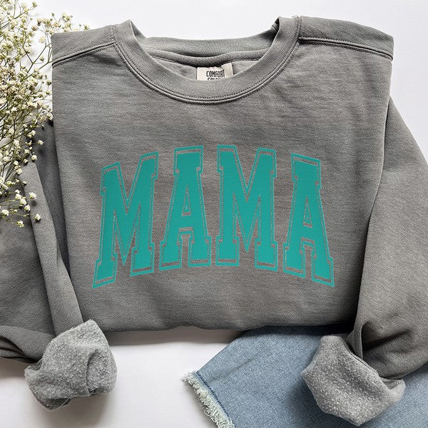 Teal Puff Print Comfort Colors Sweatshirt