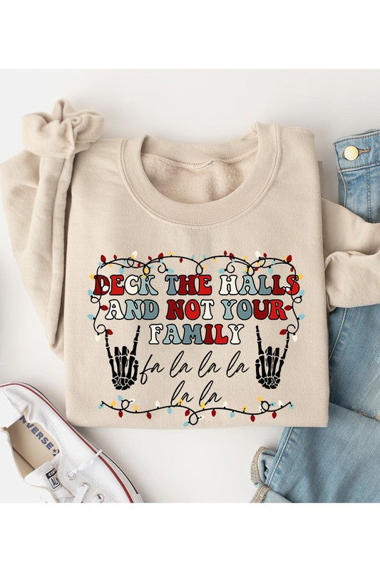 Funny Deck the Hall Christmas Sweatshirt