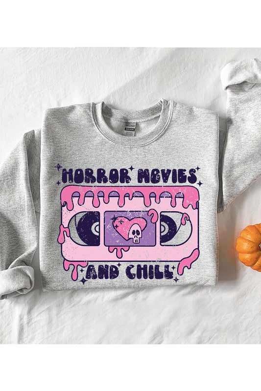 Horror Movies and Chill Halloween Sweatshirt