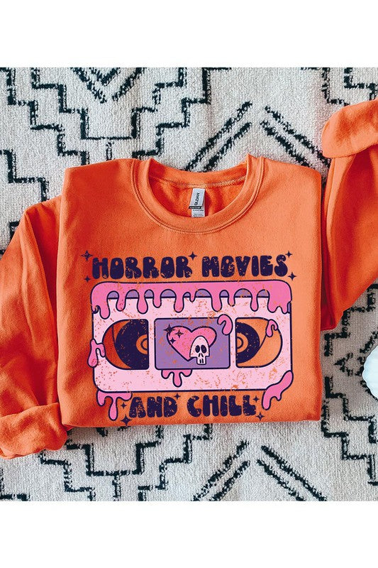 Horror Movies and Chill Halloween Sweatshirt