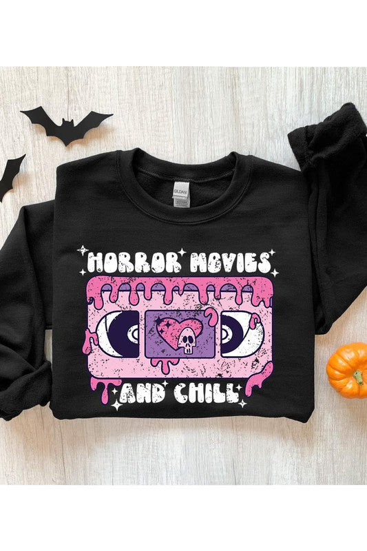 Horror Movies and Chill Halloween Sweatshirt