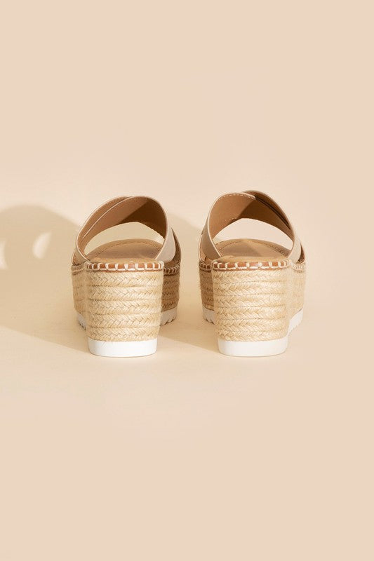 Perfect Day Raffia Platform slides