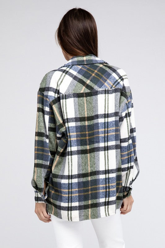 Textured Shirts With Big Checkered Print