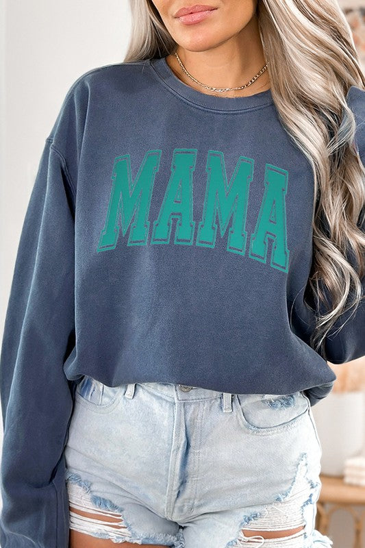 Teal Puff Print Comfort Colors Sweatshirt