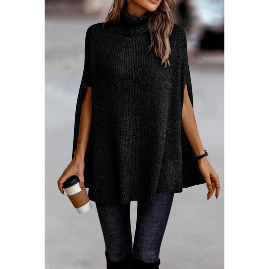 Roll Neck Knit Solid Lose Fit